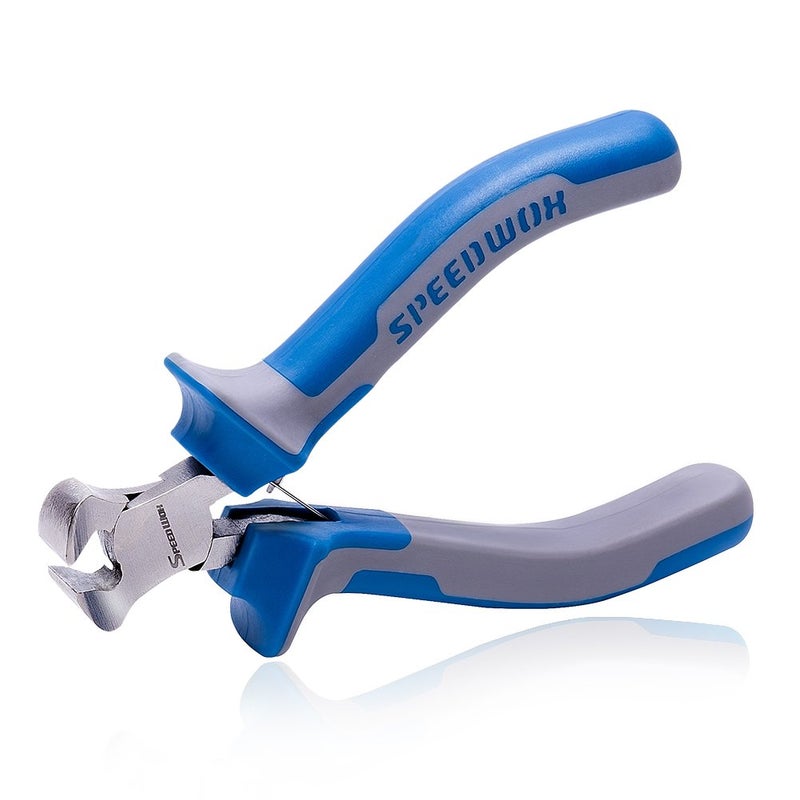 SPEEDWOX 4 Inches End Nippers Precision End Cutters Pliers Mini End Cutting Nippers Fine Pliers with Spring Micro Functional Small Wire Cutter Jewelry Making Shoes Repair Tool Pull Nails Brads - Image 1